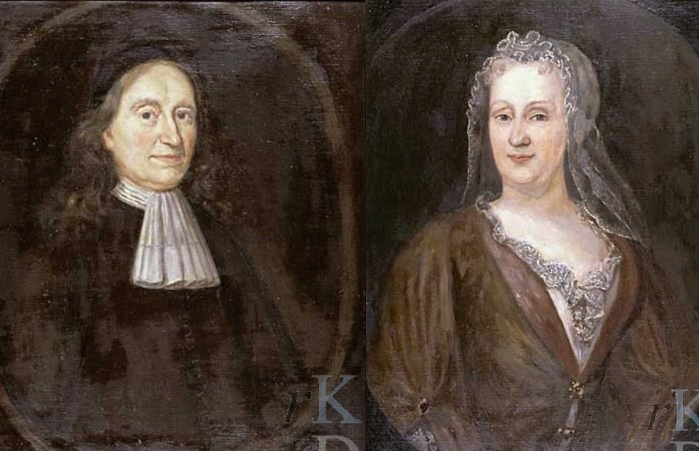 Lehnhardus Offerhaus en zijn vrouw Elisabeth Boenen, nageschilderd van originele prenten