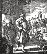 Prent over het ambacht van suikerbakker uit Spiegel van 't menschelyk bedryf van Jan en Caspar Luyken, (fotomechanische herdruk van uitgave 1767).